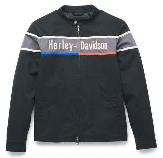 Harley-Davidson® Men's Bar Two-Way Zip Casual Jacket